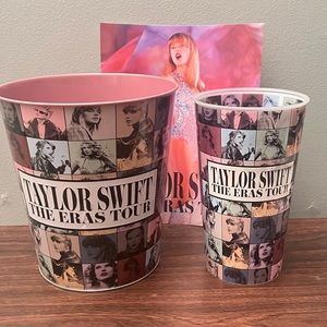 Taylor Swift The Eras Tour Popcorn Tin, Cup, and Poster COMBO